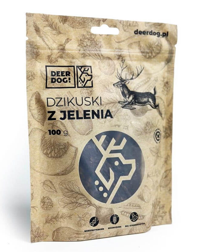 Deer Dog Ciasteczka dla psa Dzikuski z jelenia 100g