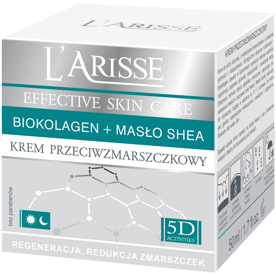 L'arisse 5D przeciwzmarszczkowy krem do twarzy, 50 ml