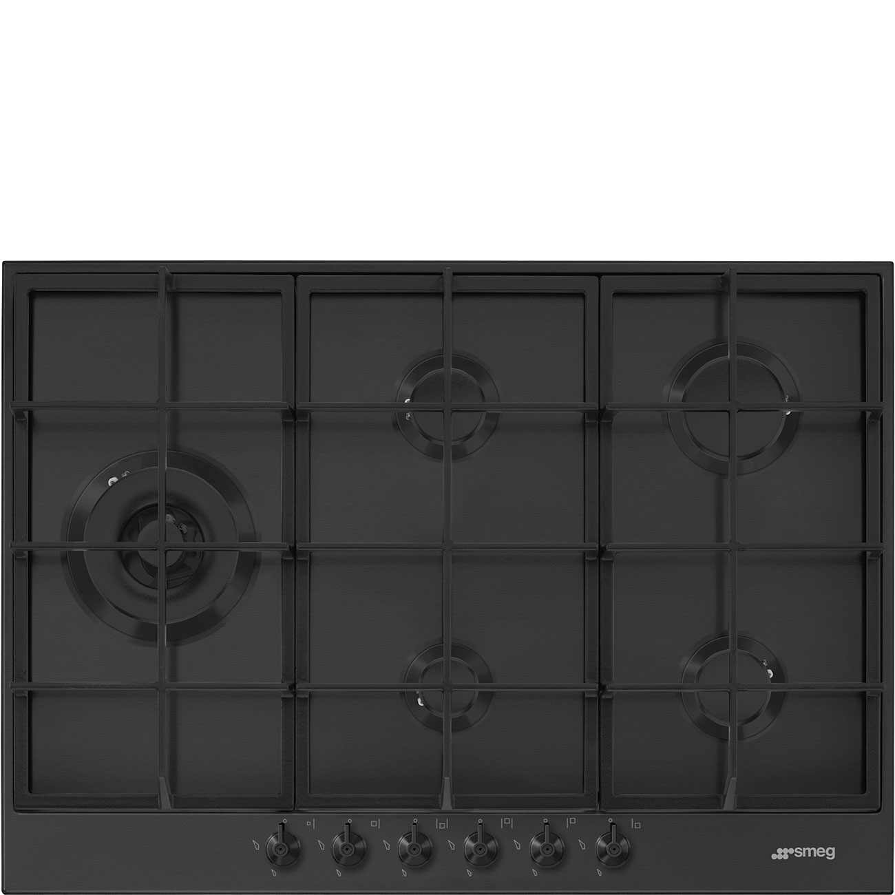 Smeg - Płyta gazowa PX375LMB Classica Czarna matowa