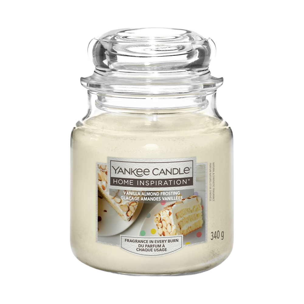 Yankee Candle Home Inspiration Vanilla Almond Frosting świeca zapachowa, 340 g