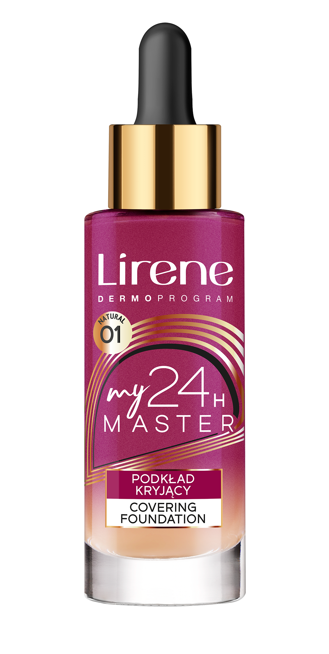 Lirene My 24H Master kryjący podkład do twarzy 01 natural, 30 ml