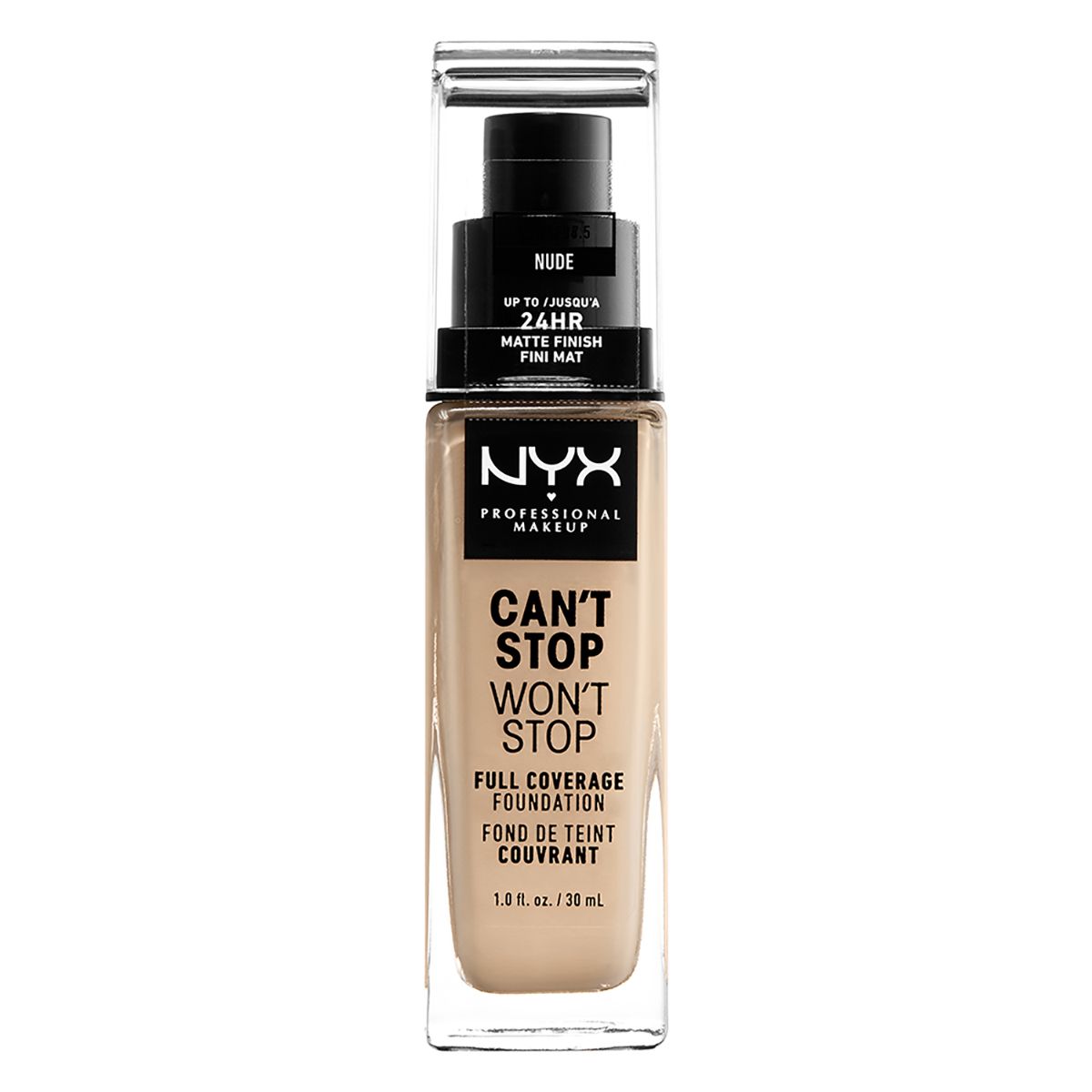 NYX Professional Makeup Can't Stop Won't Stop podkład do twarzy nude, 30 ml