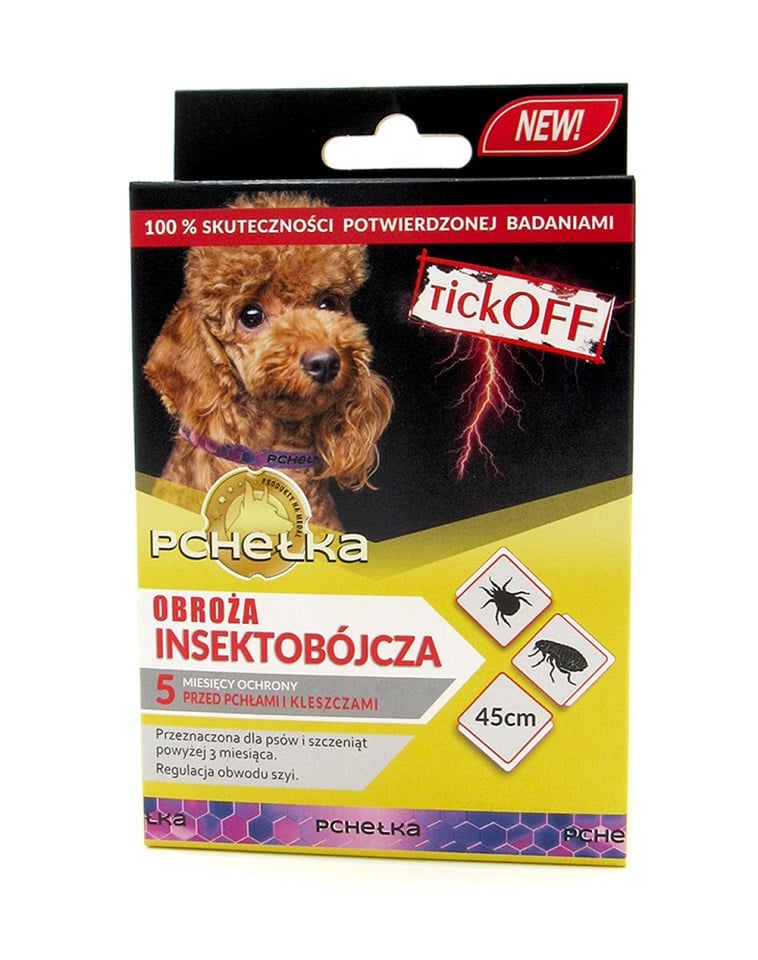 PCHEŁKA TickOff Obroża insektobójcza dla psa 45 cm