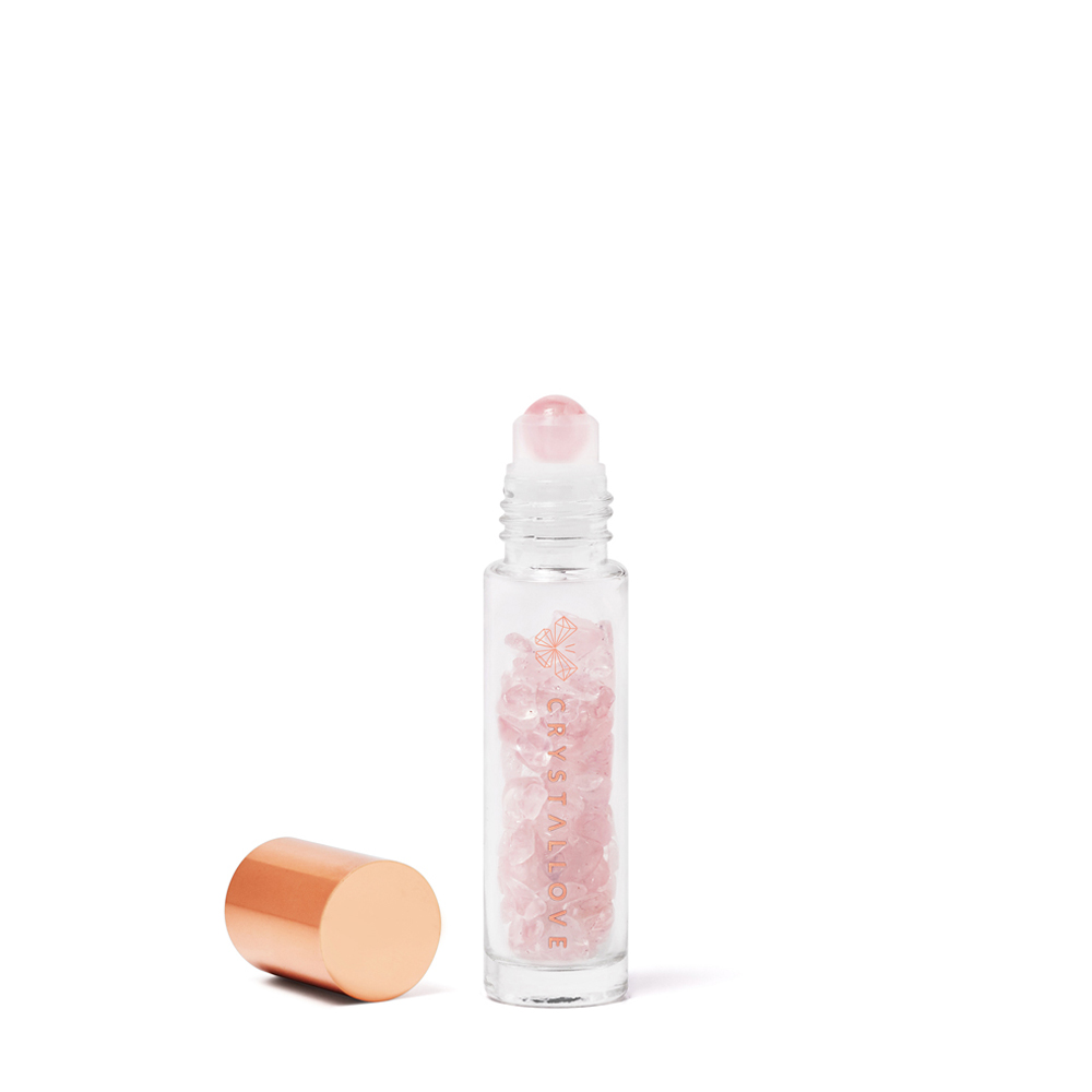 Crystallove Crystal Collection buteleczka na olejek z kryształkami kwarcu różowego, poj. 10 ml, 1 szt.