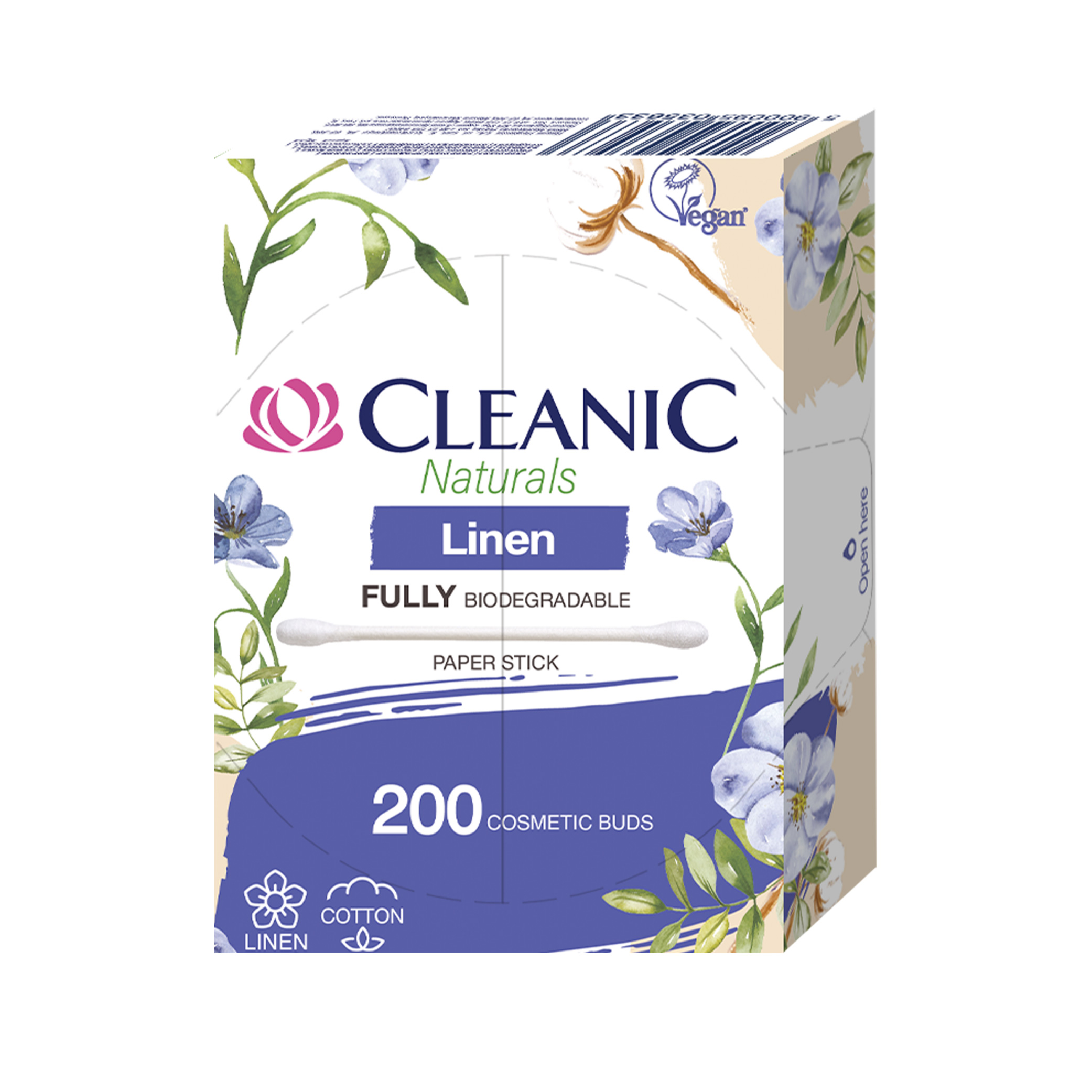 Cleanic Naturals Linen patyczki higieniczne, 200 szt./1 opak.