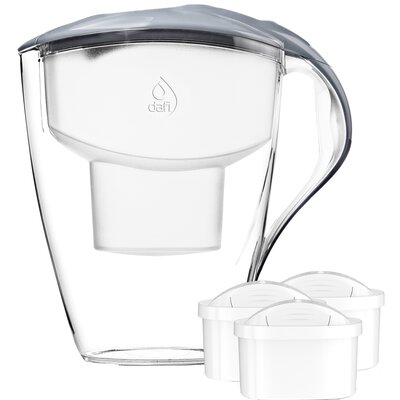 Dzbanek filtrujący DAFI Astra Stalowy + 3 wkłady Unimax