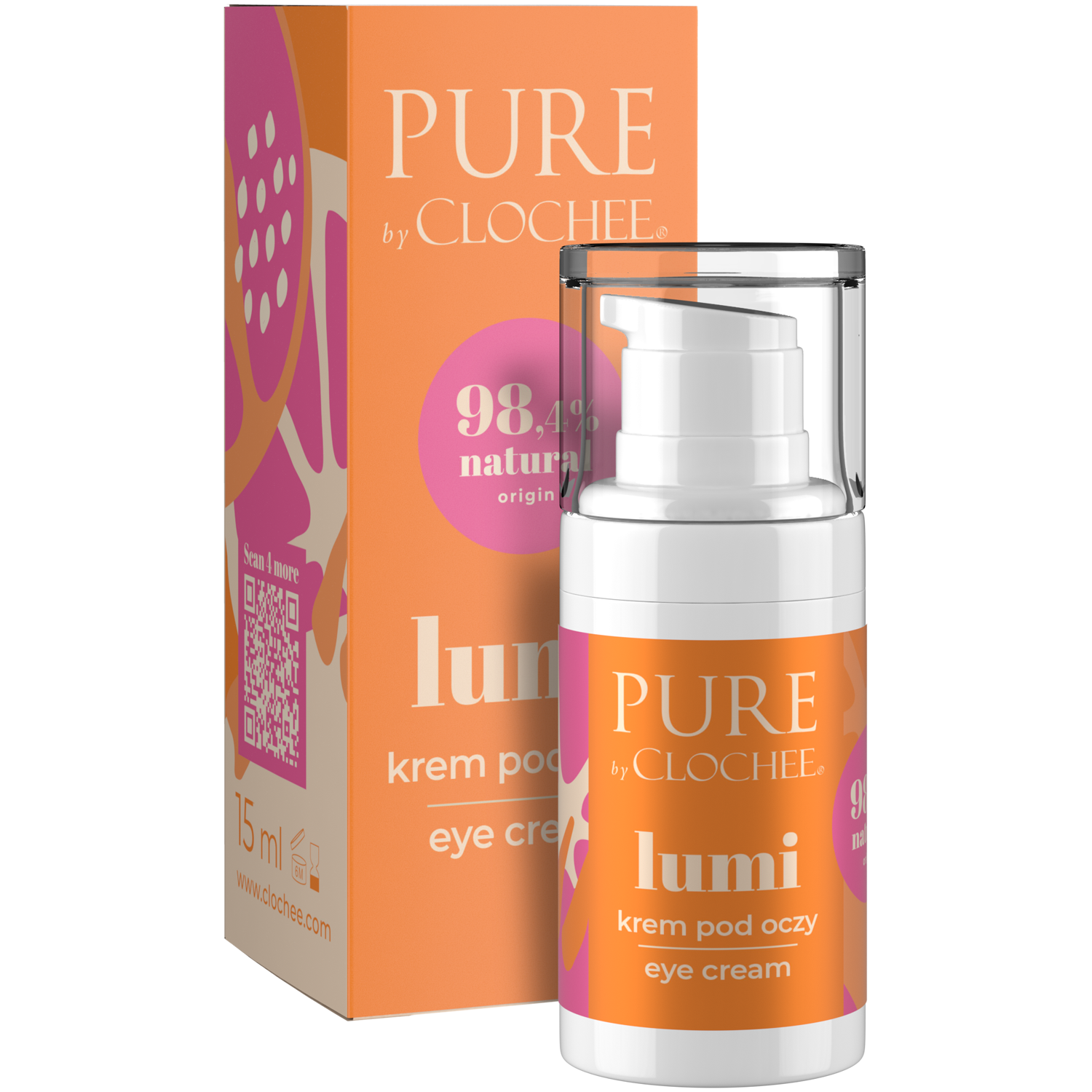 Pure By Clochee Lumi krem pod oczy, 15 ml