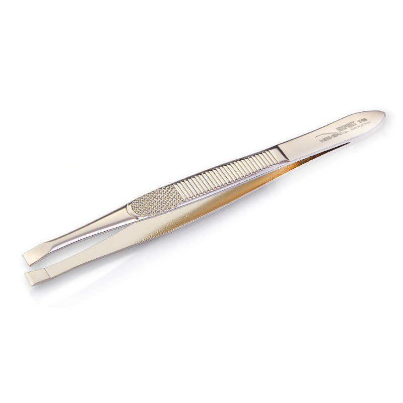 Nghia Nippers Professional pęseta do brwi ze stali nierdzewnej, prosta t-08, 1 szt.