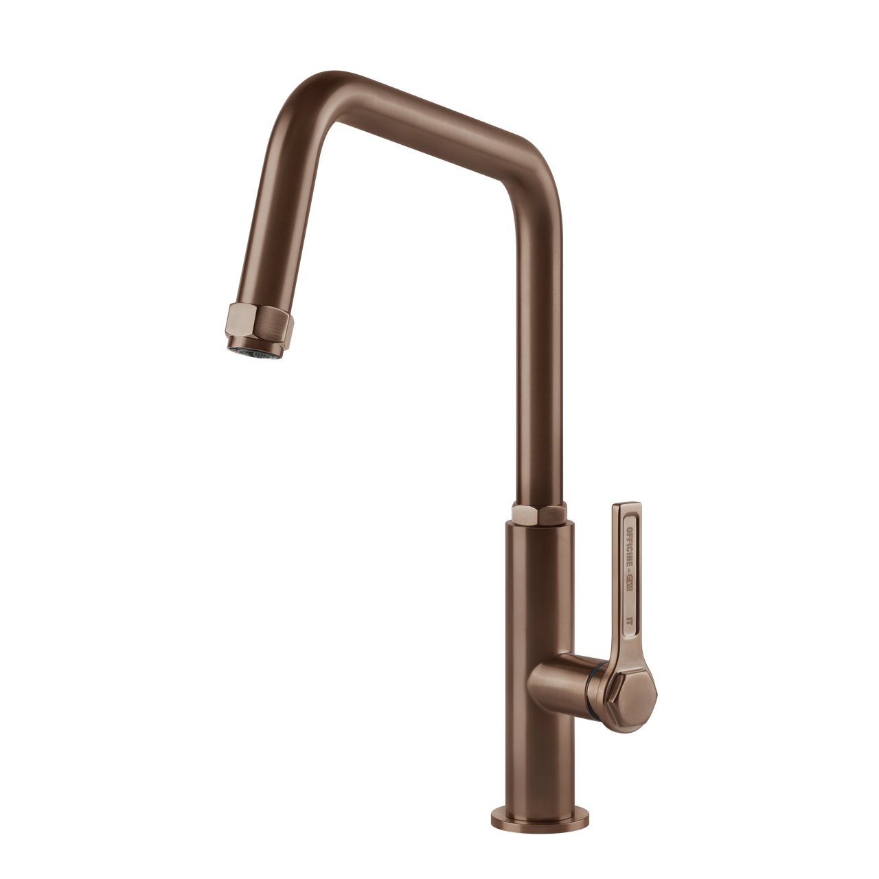 Gessi - Bateria kuchenna Officine obrotowa wylewka 60051 Miedziana szczotkowana PVD