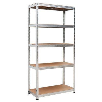 Regał magazynowy GOCKOWIAK 180 x 90 x 40 cm Srebrny