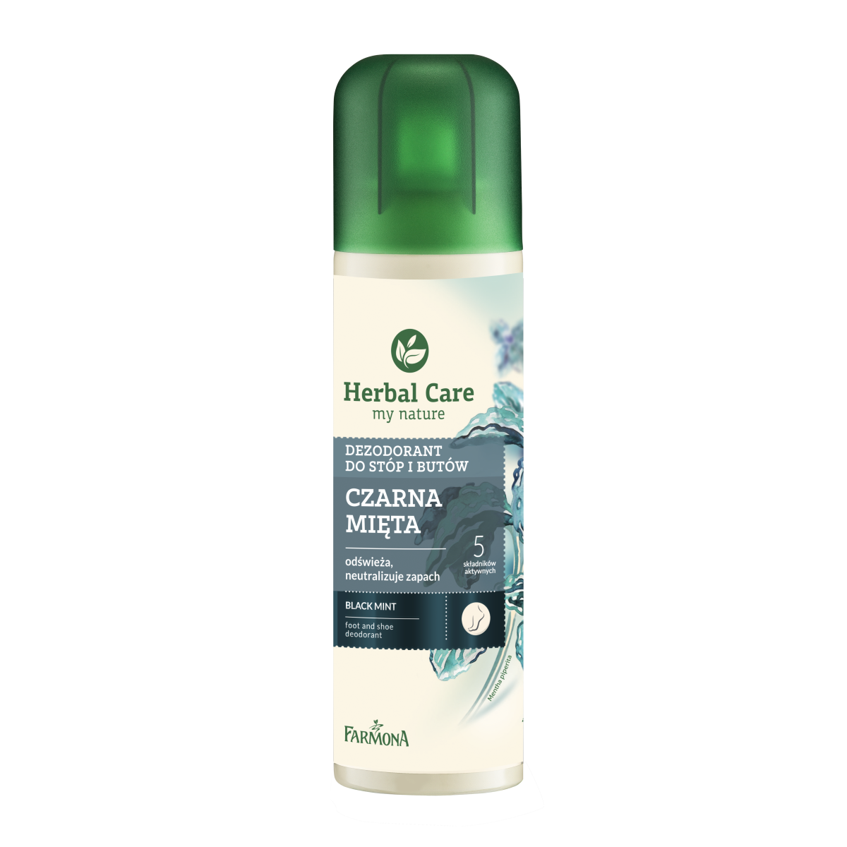 Herbal Care Czarna Mięta dezodorant do stóp i butów, 150 ml