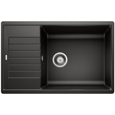 Zlewozmywak jednokomorowy z ociekaczem BLANCO ZIA XL 6 S Compact 526019 Czarny 50x78