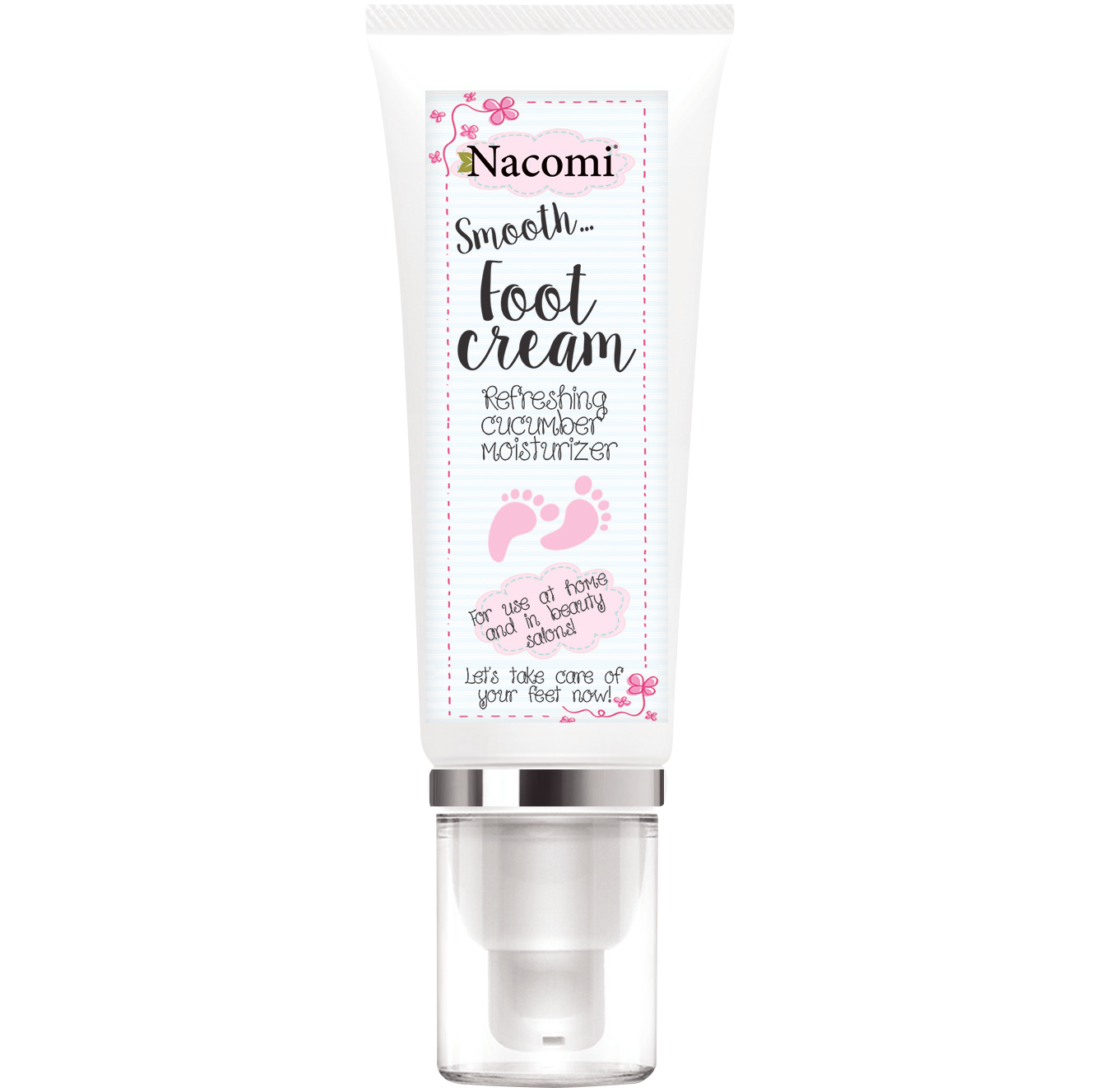 Nacomi Foot Cream nawilżający krem do stóp o zapachu zielonego ogórka, 80 ml