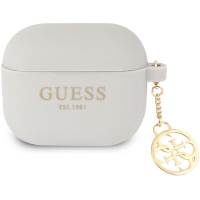 Etui na słuchawki GUESS Silicone Charm 4G Collection do Apple AirPods 3 Szary
