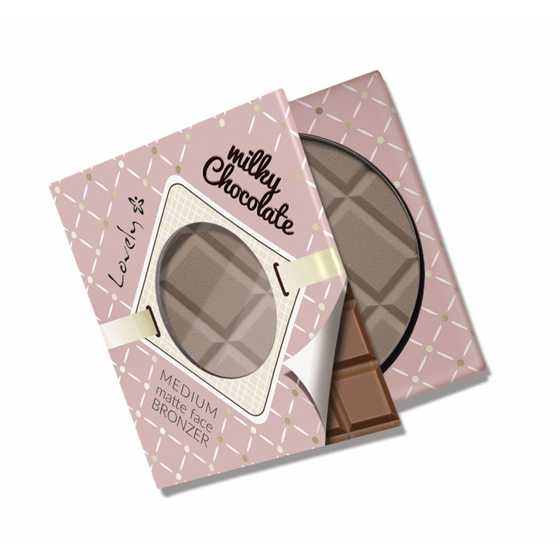 Lovely Milky Chocolate Medium Matte Face Bronzer czekoladowy matowy bronzer do twarzy i ciała, 9 g