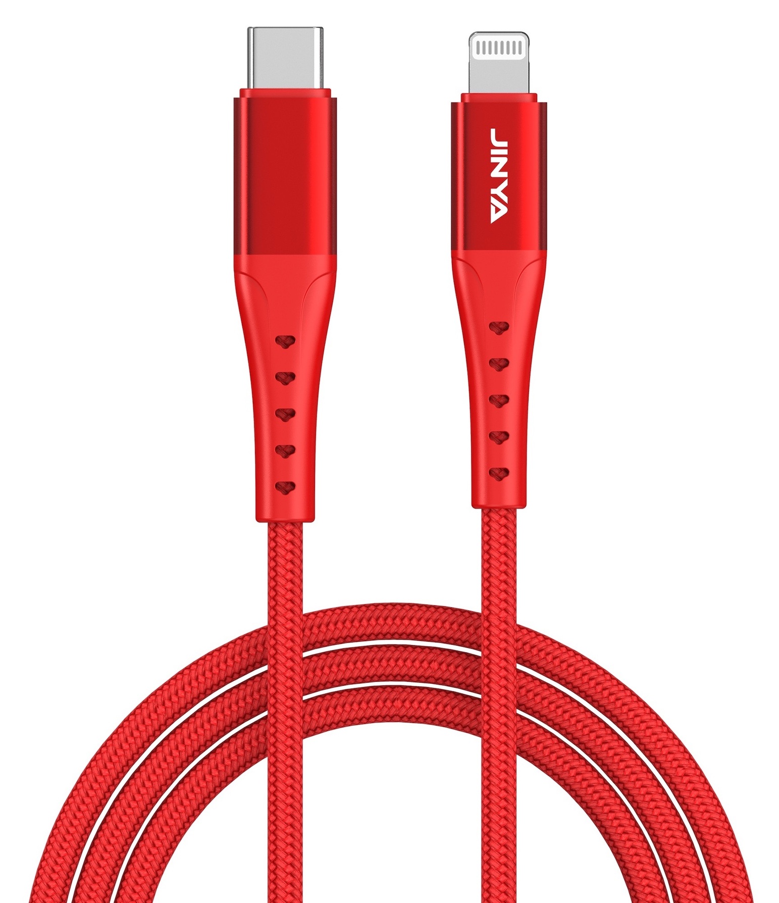 JINYA TechLink 1M USB-C Lightning Red - kabel lightning