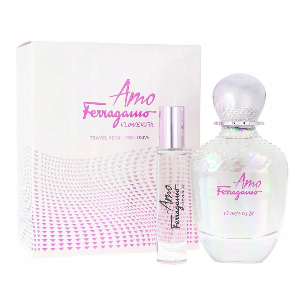 Salvatore Ferragamo Amo Ferragamo Flowerful zestaw damski: woda toaletowa, 100 ml + woda toaletowa, 10 ml