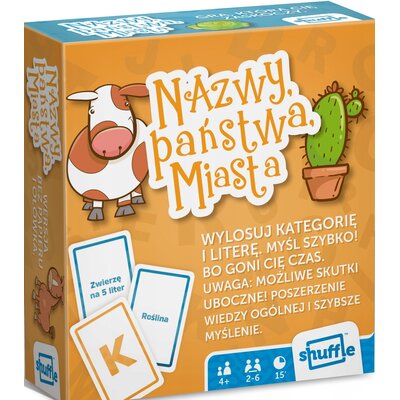 Gra edukacyjna CARTAMUNDI Shuffle Nazwy Państwa Miasta