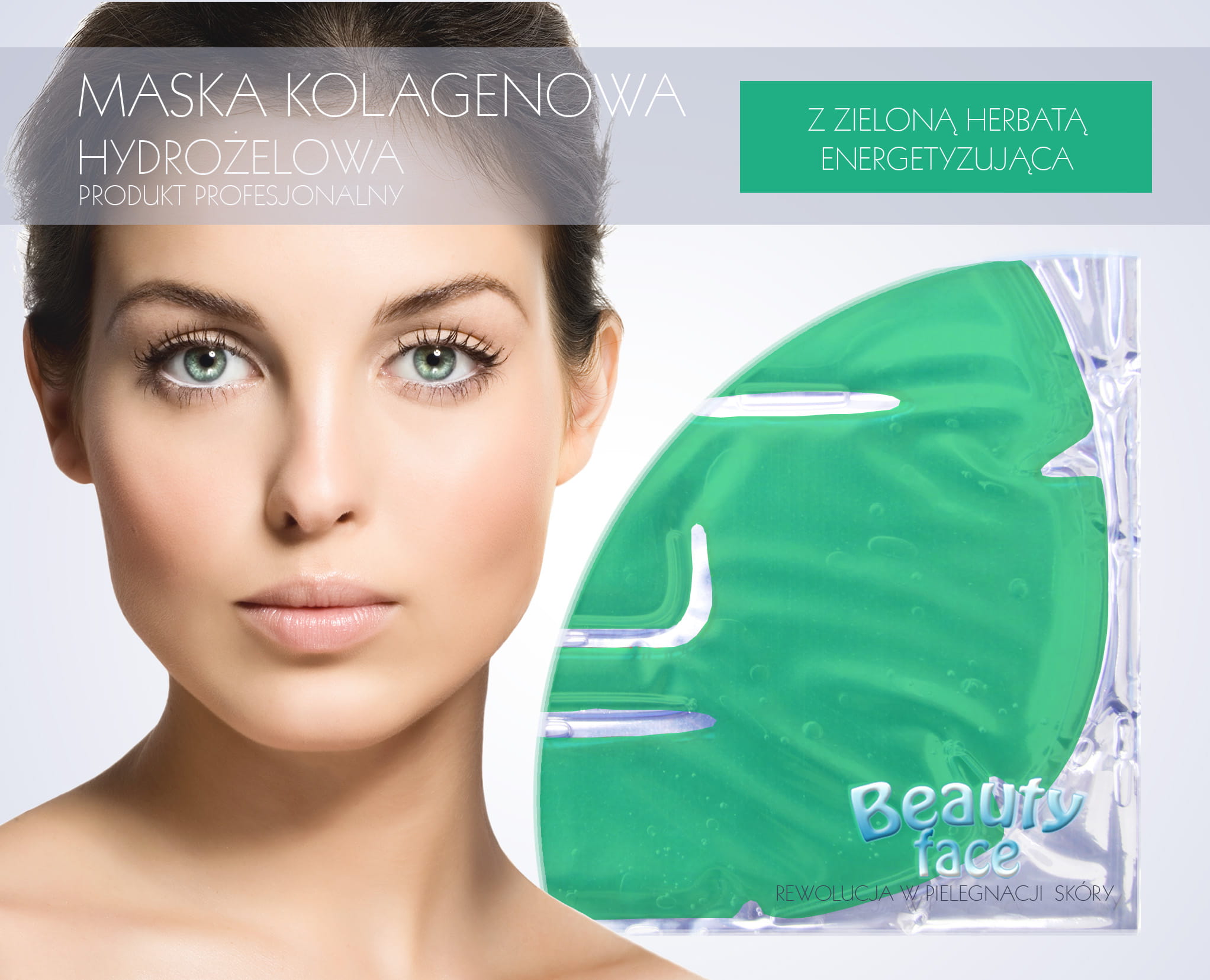 BEAUTYFACE WITAMINOWO ENERGETYZUJĄCA MASKA KOLAGENOWA Z ZIELONĄ HERBATĄ I WITAMINAMI