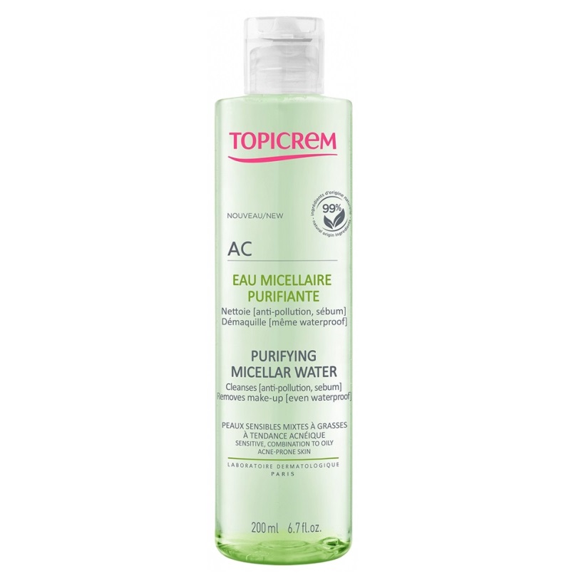 Topicrem AC oczyszczająca woda micelarna, 200 ml