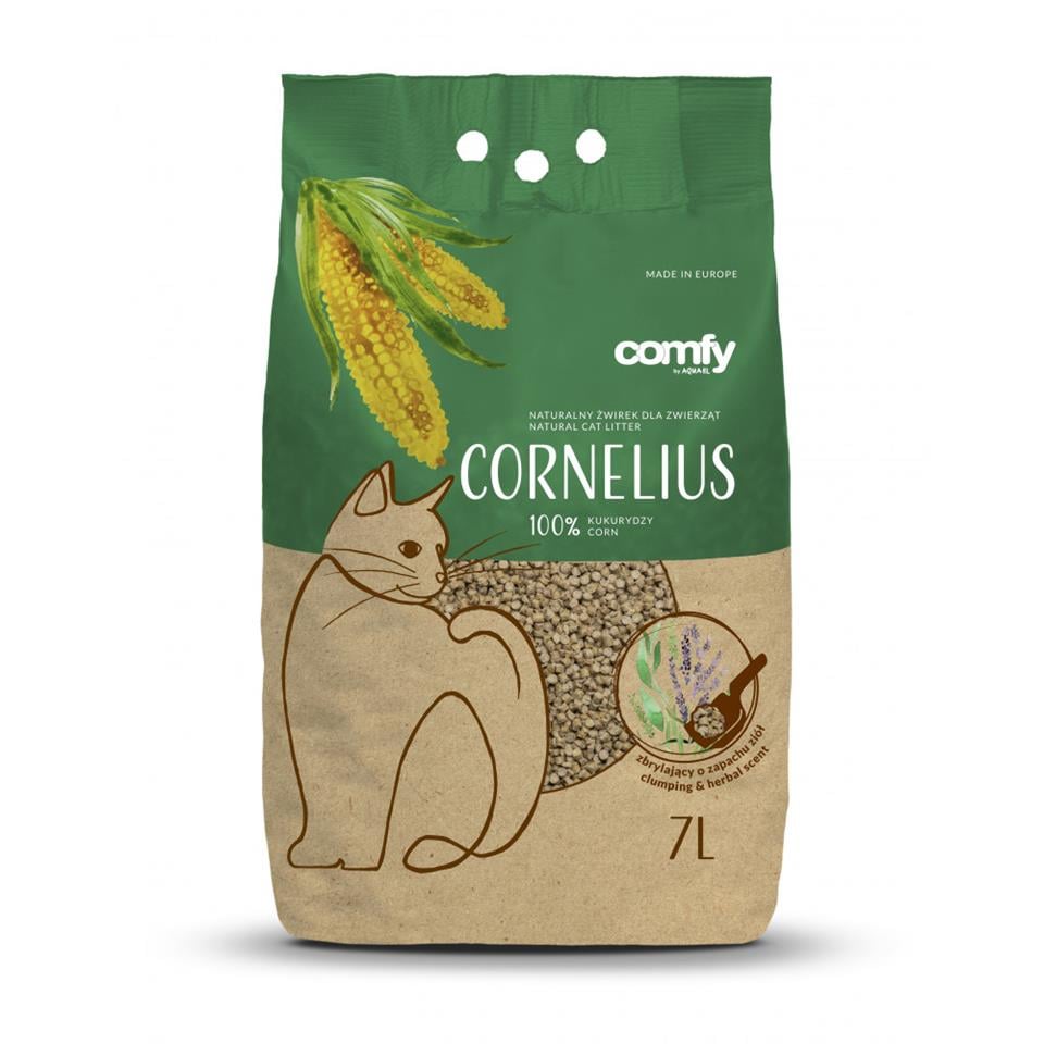 COMFY Cornelius Żwirek kukurydziany zbrylający ziołowy 7 l
