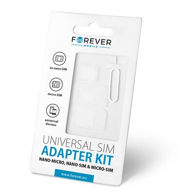 Zestaw adapterów FOREVER do kart nano SIM/micro SIM