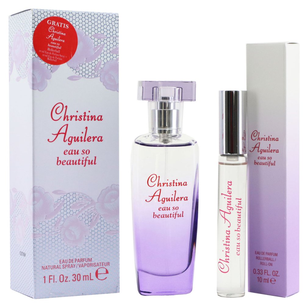 Christina Aguilera Eau So Beautiful zestaw: woda perfumowana damska, 30 ml + woda perfumowana roll-on, 10 ml
