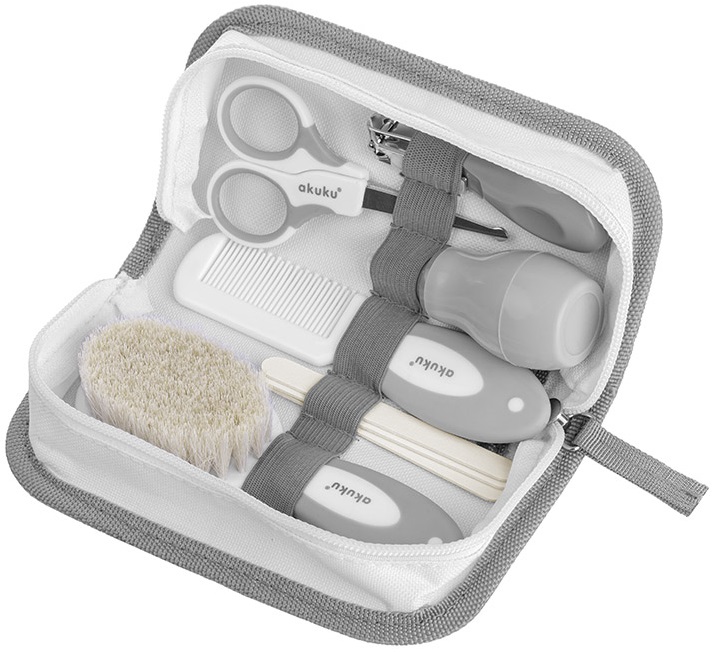 Akuku duży zestaw kosmetyczny 7el pielęgnacyjny + etui