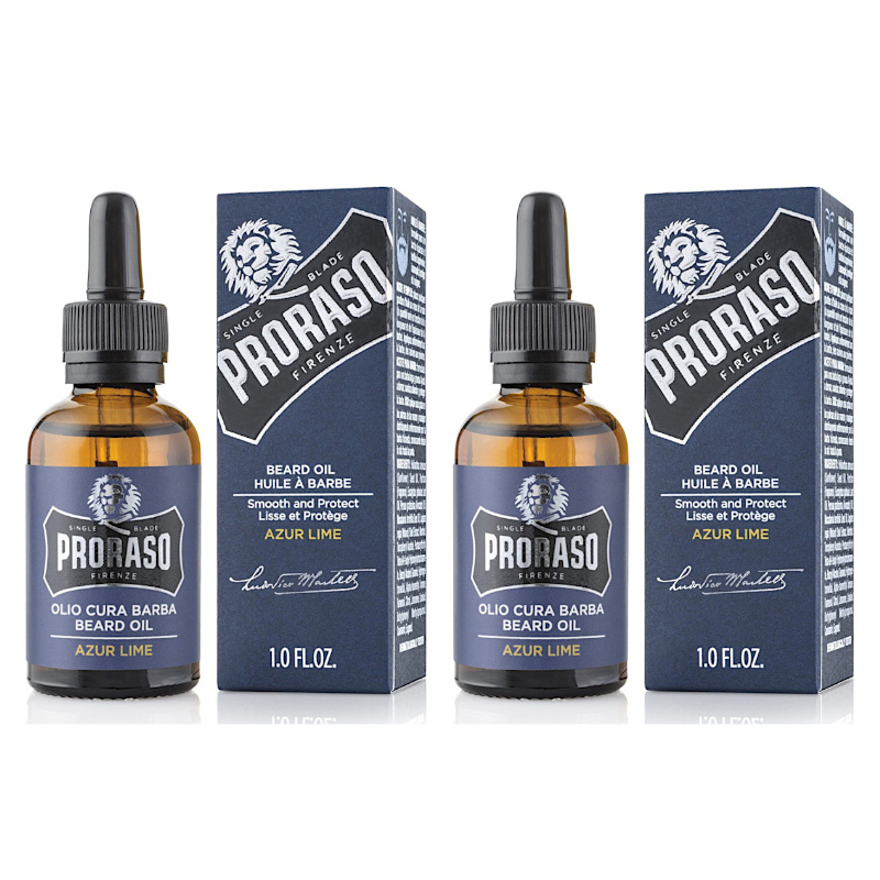 Proraso Azur Lime zestaw: olejek do brody, 2x30 ml