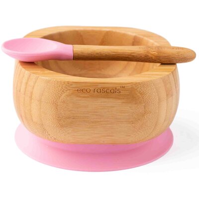 Miseczka bambusowa ECO RASCALS Głęboka Różowy