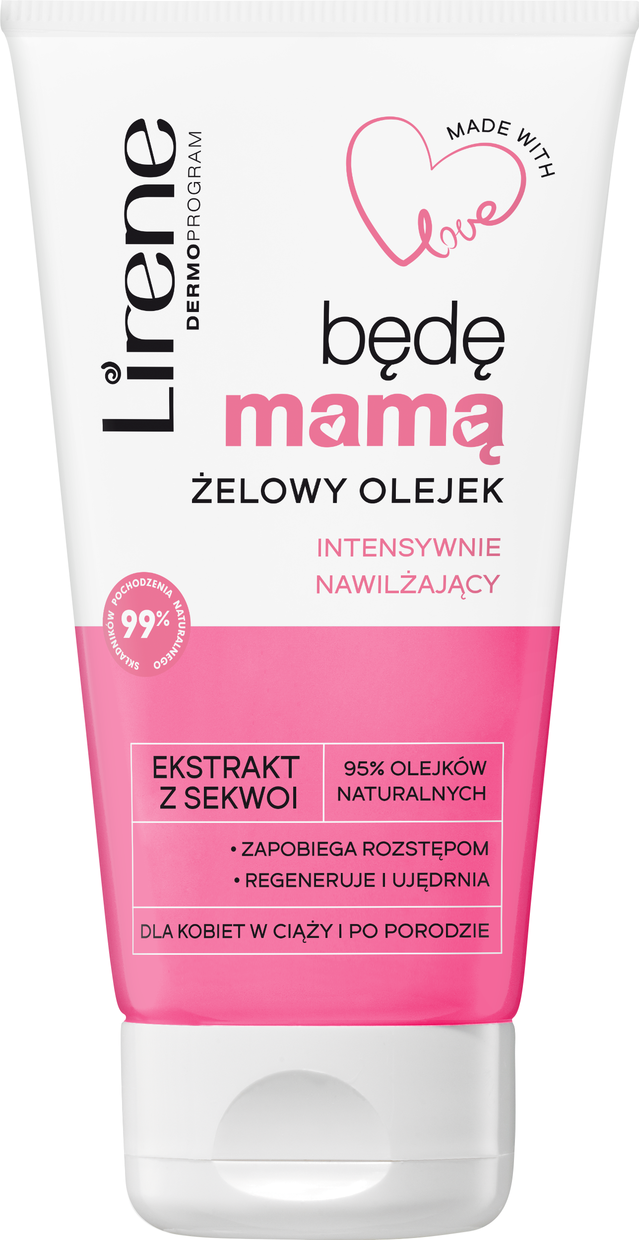 Lirene BĘDĘ MAMĄ żelowy olejek intensywnie nawilżający, 150 ml