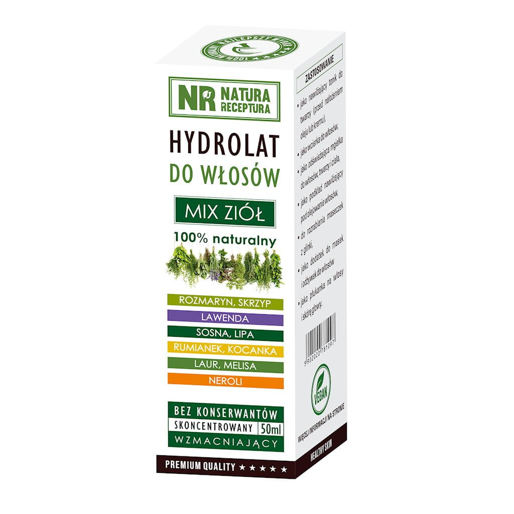 Hydrolat do włosów mix ziół 50ml (NATURA RECEPTURA)