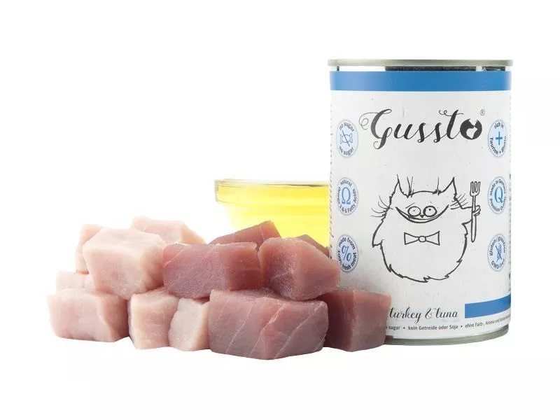 GUSSTO Cat Fresh Turkey&amp;Tuna mokra karma dla kotów indyk i tuńczyk 400 g