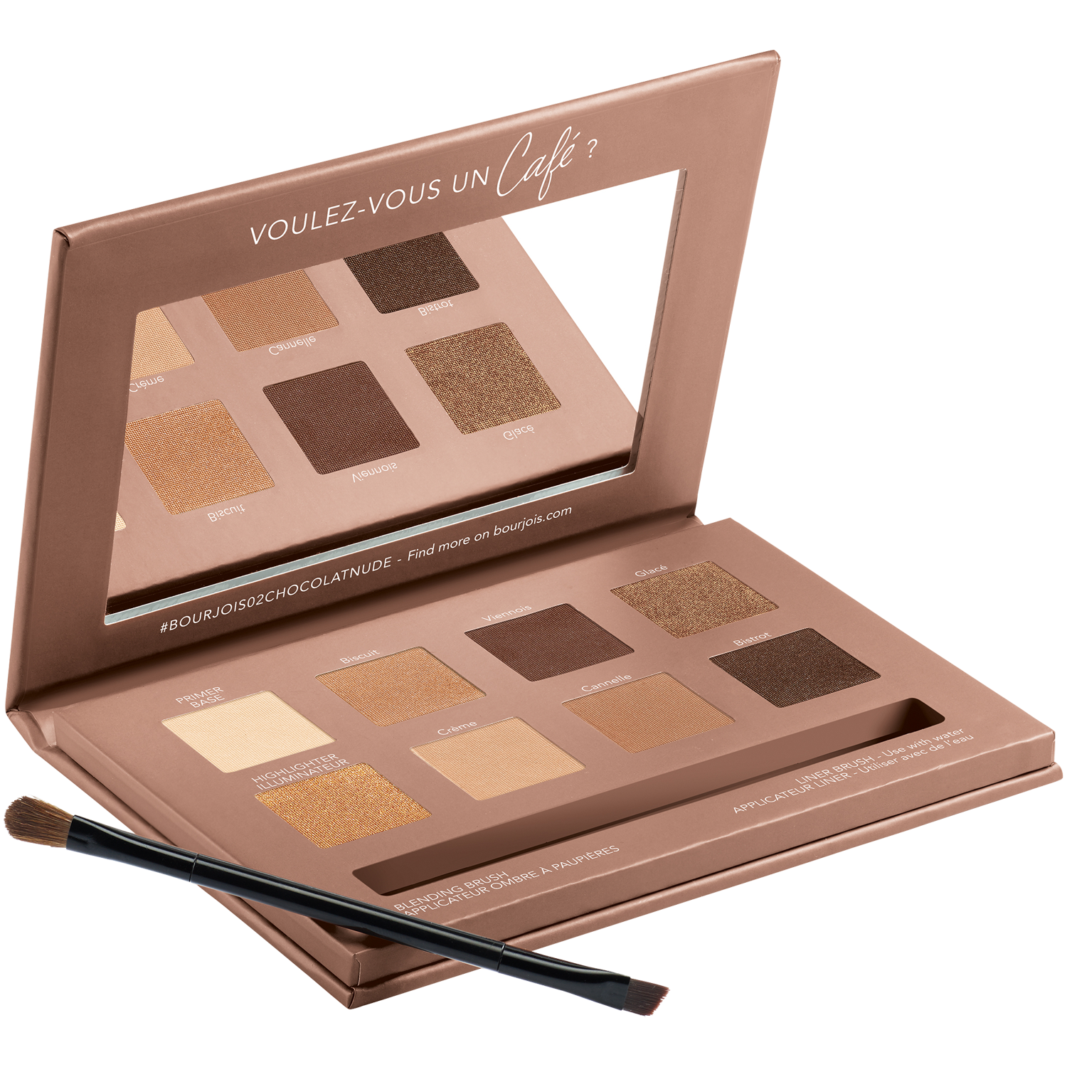 Bourjois Beau Regard Rue Du Cafe paleta 6 cieni do powiek chocolat nude edition 02, 4,5 g