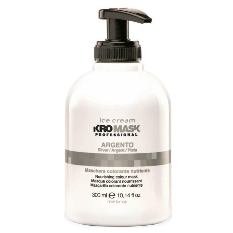 Inebrya Kromask maska koloryzująca i odświeżająca kolor włosów srebrna, 300 ml