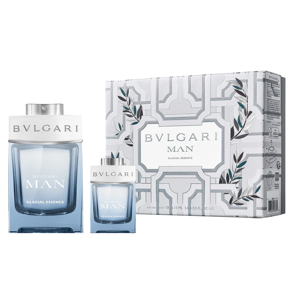 Bvlgari Man Glacial Essence zestaw: woda perfumowana męska, 100 ml + woda perfumowana męska, 15 ml
