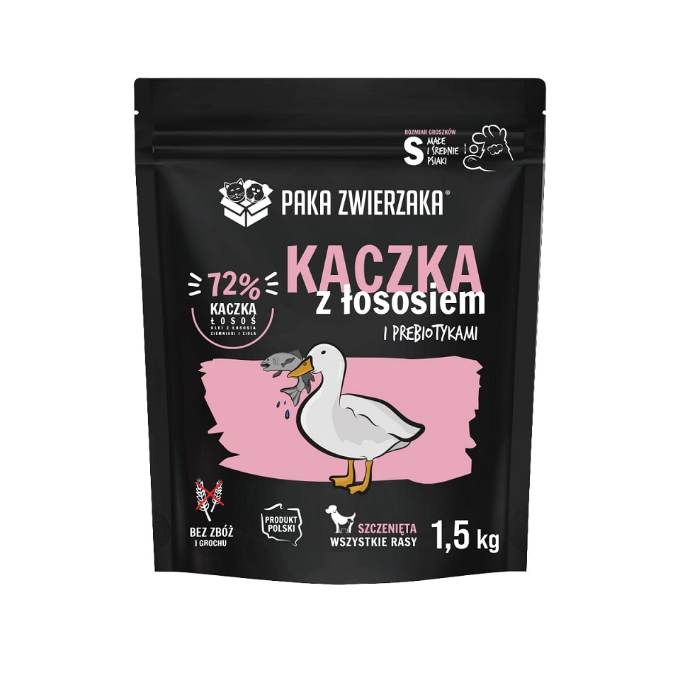 PAKA ZWIERZAKA Seventh Heaven Karma sucha Kaczka z łososiem dla szczeniąt S 1,5 kg