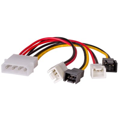 Adapter Molex - 2 x 3-pin 12V - 2 x 3-pin 5V AKYGA AK-CA-34 0.15 m