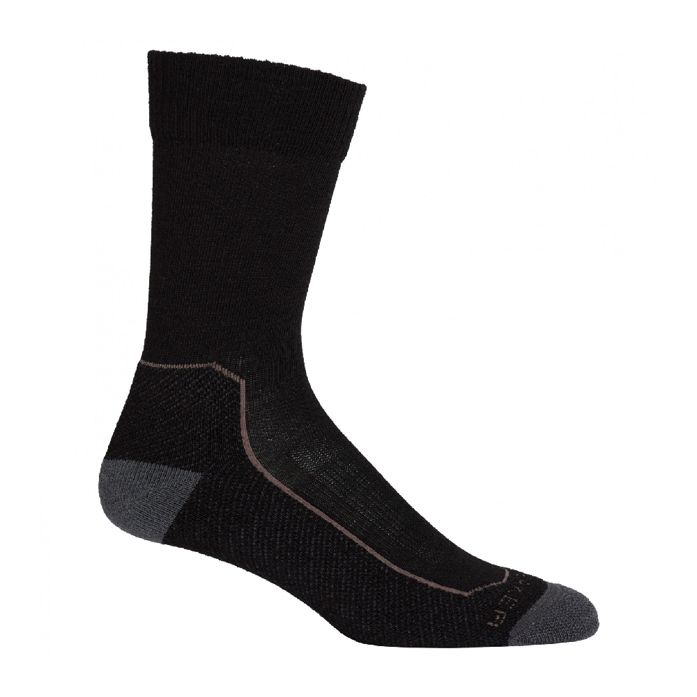 Męskie skarpety trekkingowe Icebreaker Hike+ Light Crew black mink monsoon - 47-49