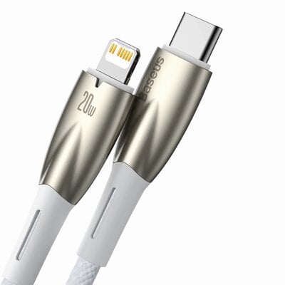 Kabel USB-C - Lightning BASEUS Glimmer 2m Bialy