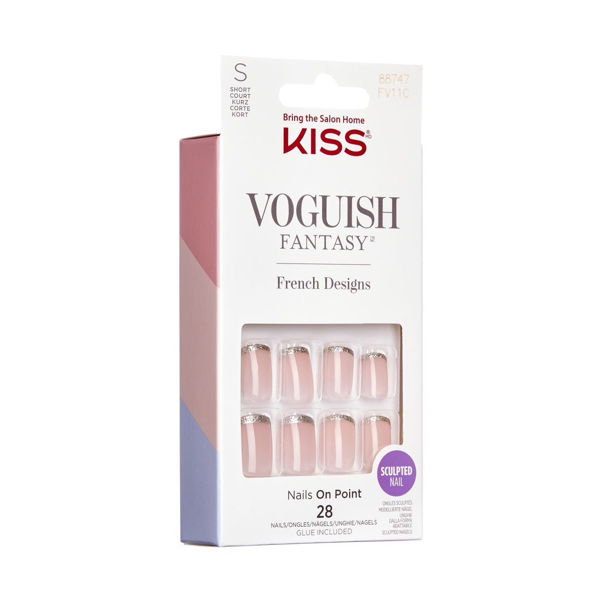Kiss Voguish Fantasy sztuczne paznokcie french, 1 opak.