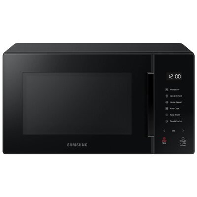 Kuchenka mikrofalowa SAMSUNG BESPOKE MS23T5018AK 800W średnica 28.8 cm pojemność 23L System TDS Czarne szkło