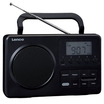 Radio LENCO MPR-035BK Cyfrowe Przenośne Czarny