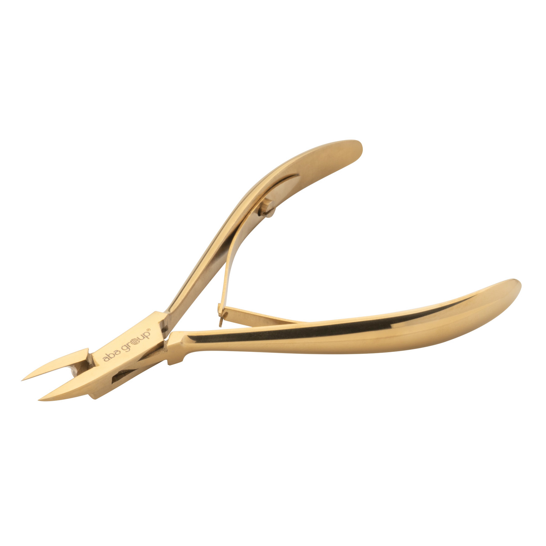 Aba Group cążki do paznokci proste, dwusprężynowe, złote, 1 szt.