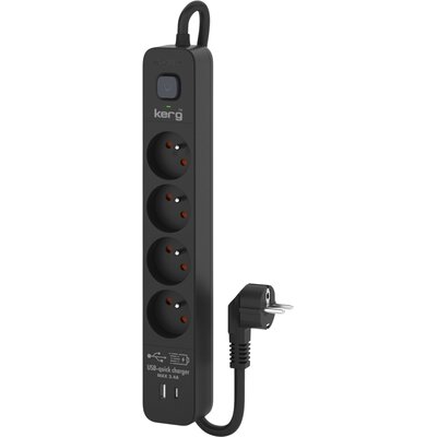 Listwa przeciwprzepięciowa KERG M02523 (3 m) Czarny