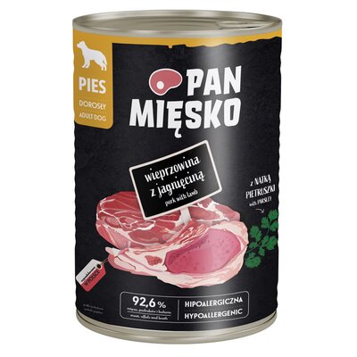 Karma dla psa PAN MIĘSKO Wieprzowina z jagnięciną 400 g