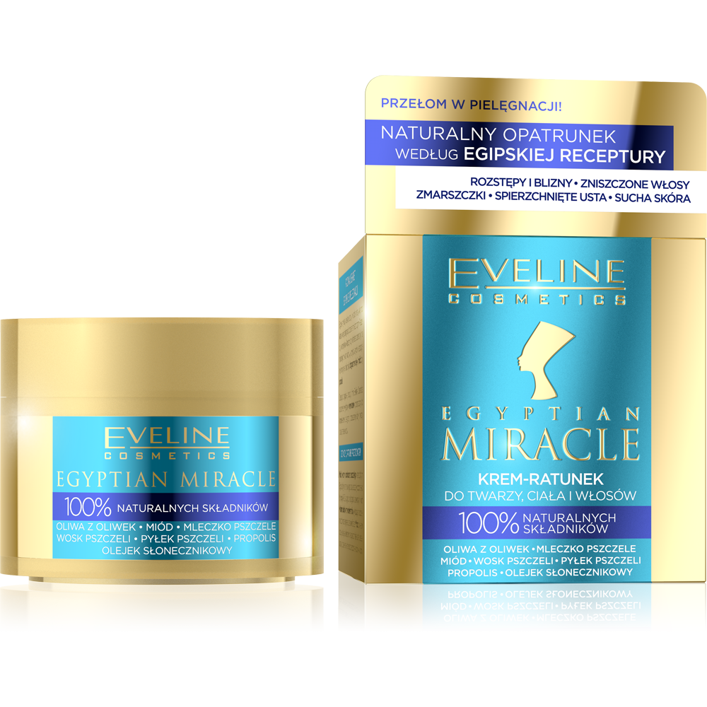Eveline Cosmetics Egyptian Miracle, krem-ratunek do twarzy, ciała i włosów, 40 ml