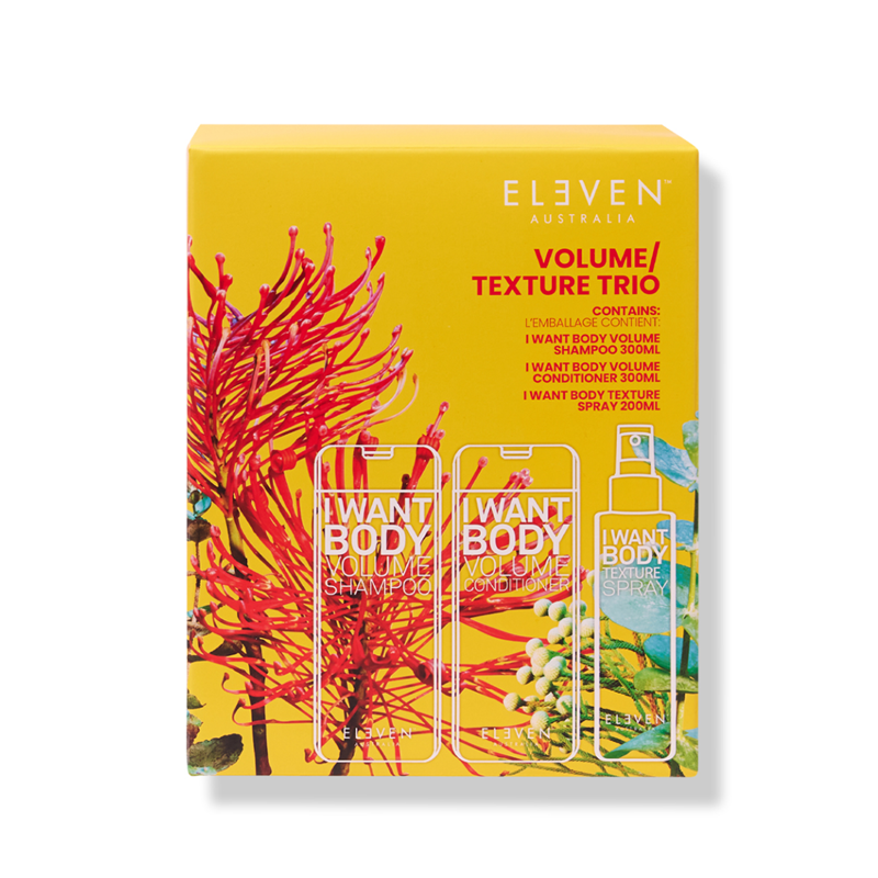 Eleven Australia Volume/Texture Trio I Want Body zestaw zwiększający objętość: szampon, 300 ml + odżywka, 300 ml + spray, 200 ml