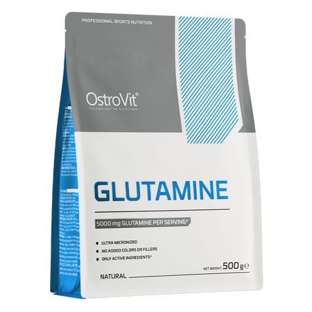 OstroVit Glutamina suplement diety o smaku naturalnym, 500 g
