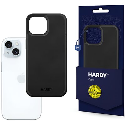Etui 3MK Hardy Silky Leather MagCase do Apple iPhone 15 Czarny
